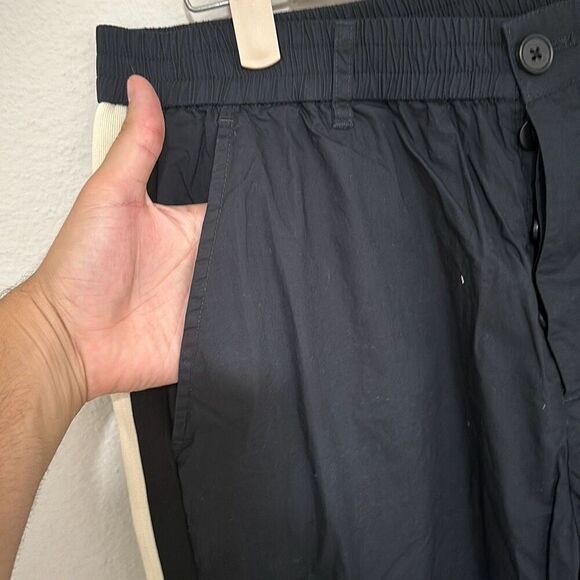 NWT All Saints‎ Mens Black Wide Tapered Fit Elastic Waist Pismo Trouser Size 34 - Picture 5 of 13
